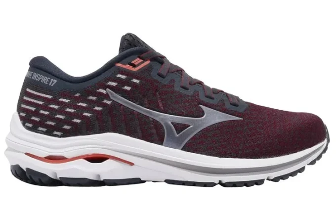 Mizuno Wave Inspire 17 Waveknit Wide “Dark Red”