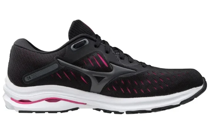 Mizuno Wave Rider 24 Wide “Black Pink”