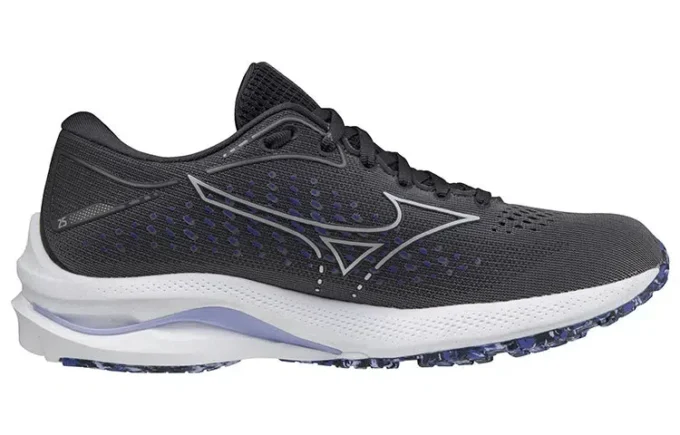 Mizuno Wave Rider 25 Wide “Black Pearl Violet Glow”