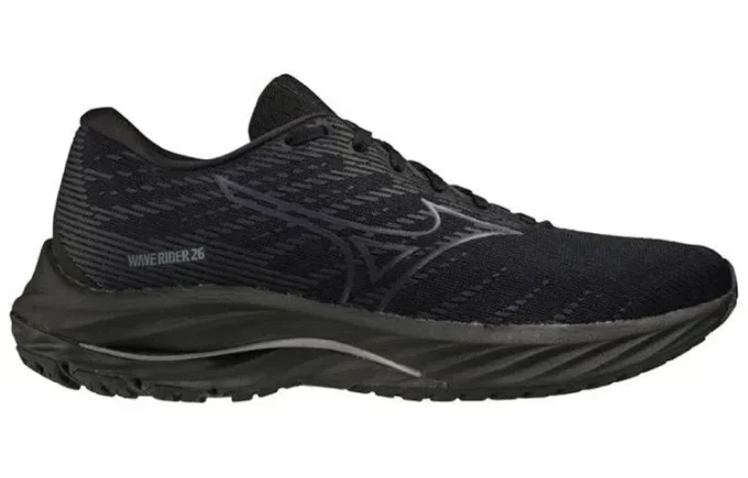 Mizuno Wave Rider 26 “Black Dark Grey”