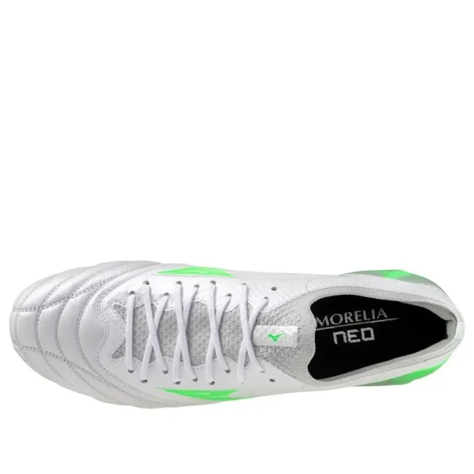 Morelia Neo IV Beta Elite FG “Frontier Pack White Green Gecko”