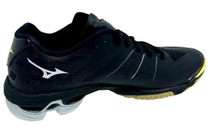 Wave Lightning Z Lightweight Wear-resistant Volleyball Shoes Black Yellow