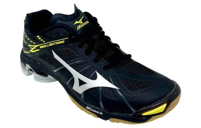 Wave Lightning Z Lightweight Wear-resistant Volleyball Shoes Black Yellow