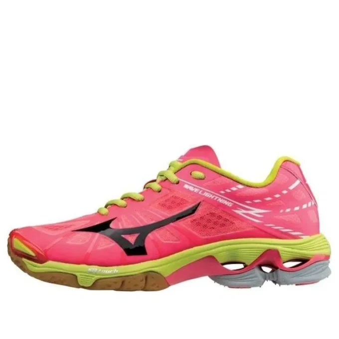 Wave Lightning Z Lightweight Wear-resistant Volleyball Shoes Pink Black